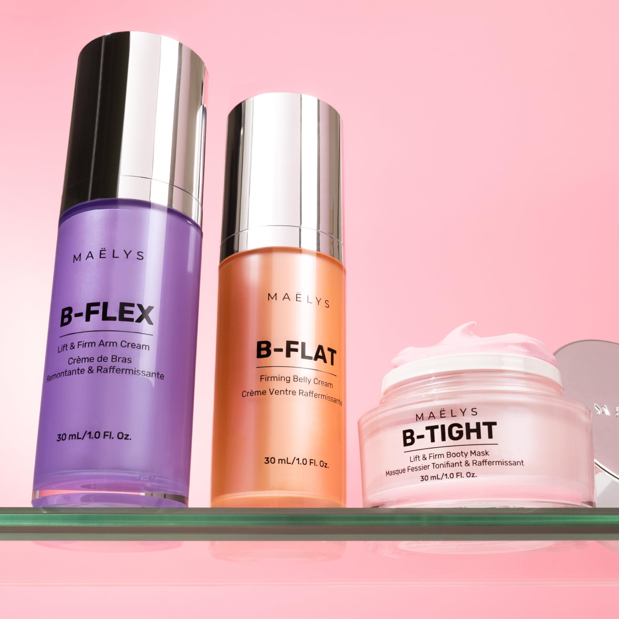 MAËLYS CARRY-ON ESSENTIALS - Firming Cream Trio for Booty, Belly & Arms - Includes B-TIGHT, B-FLAT & B-FLEX Travel Minis - Helps Improve the look of Stretch Marks & Cellulite (1.0 Fl Oz) - Image 3