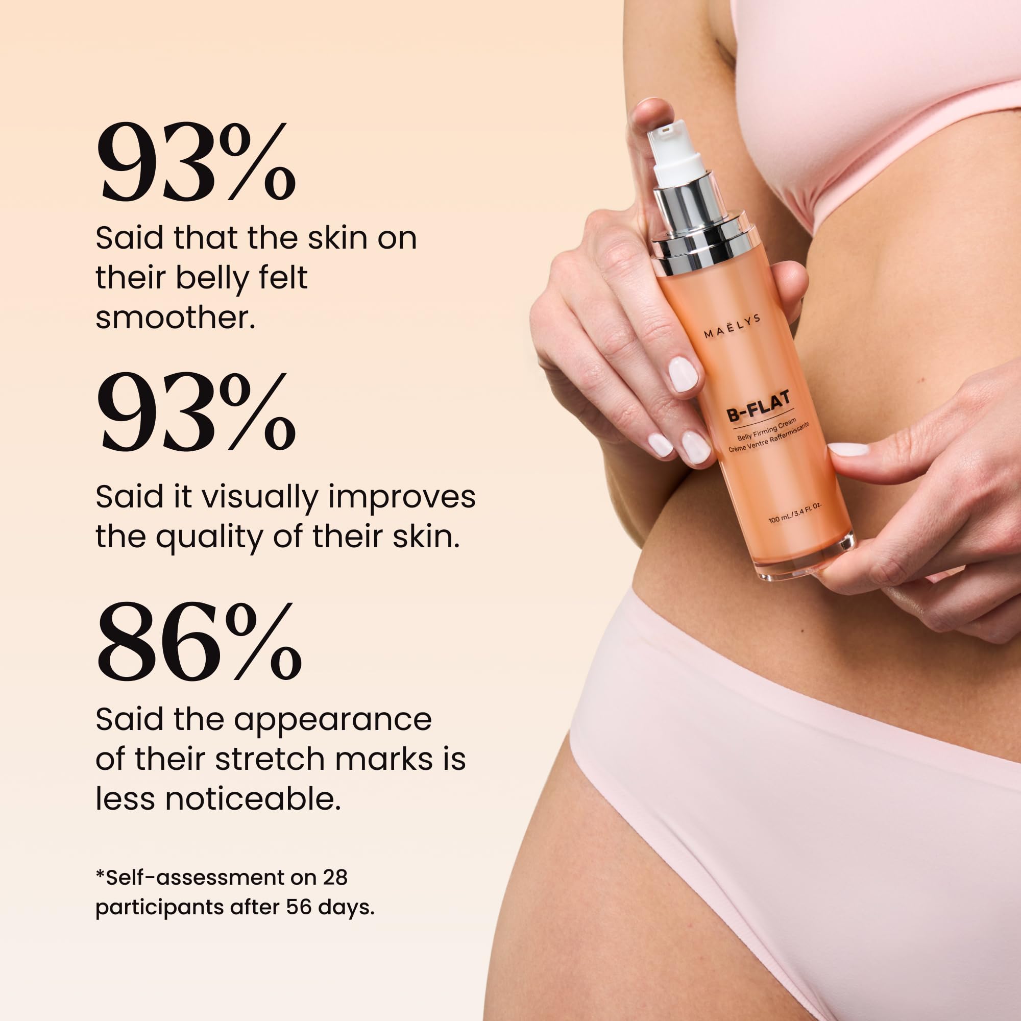 MAËLYS B-FLAT Belly Firming Cream for Women - Skin Tightening & Moisturizing Treatment with Shea Butter & Bentonite Clay - Smooths Look of Stretch Marks - Postpartum Body Care (2 Pack) - Image 8